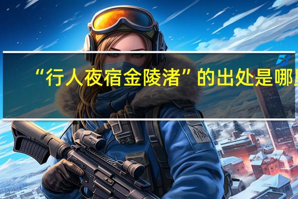 “行人夜宿金陵渚”的出处是哪里