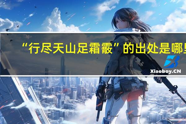 “行尽天山足霜霰”的出处是哪里