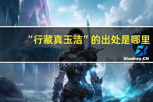 “行藏真玉洁”的出处是哪里
