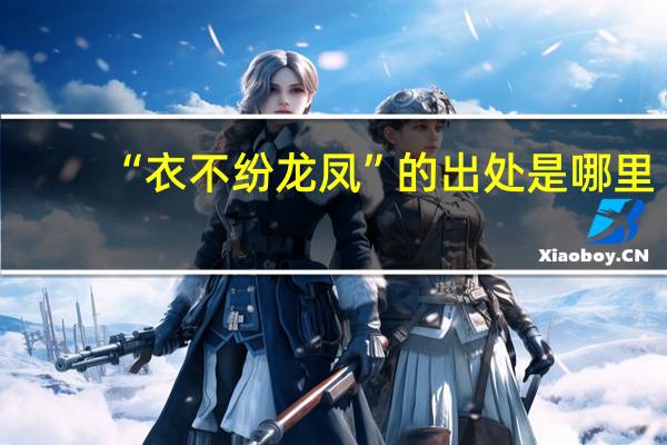 “衣不纷龙凤”的出处是哪里