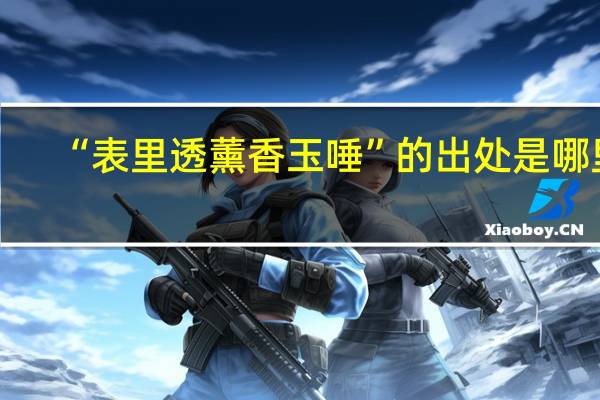 “表里透薰香玉唾”的出处是哪里