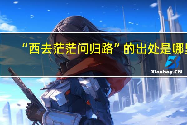 “西去茫茫问归路”的出处是哪里