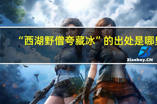 “西湖野僧夸藏冰”的出处是哪里