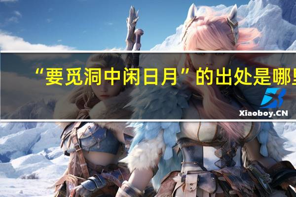 “要觅洞中闲日月”的出处是哪里