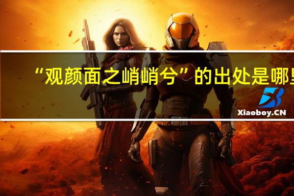 “观颜面之峭峭兮”的出处是哪里