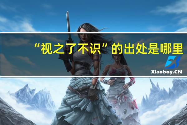 “视之了不识”的出处是哪里