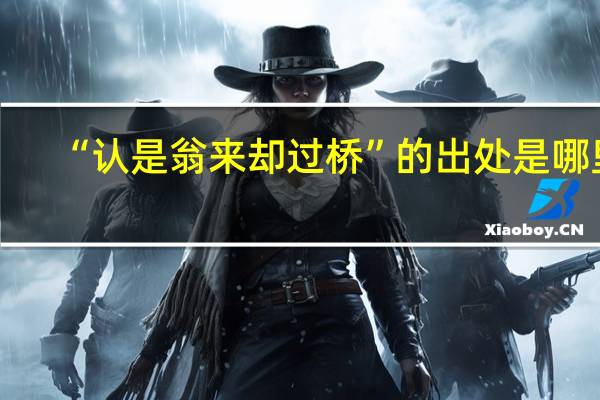 “认是翁来却过桥”的出处是哪里