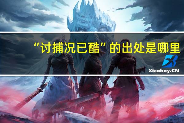 “讨捕况已酷”的出处是哪里