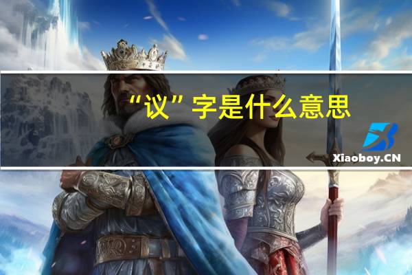“议”字是什么意思