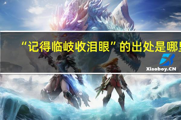 “记得临岐收泪眼”的出处是哪里