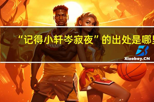 “记得小轩岑寂夜”的出处是哪里