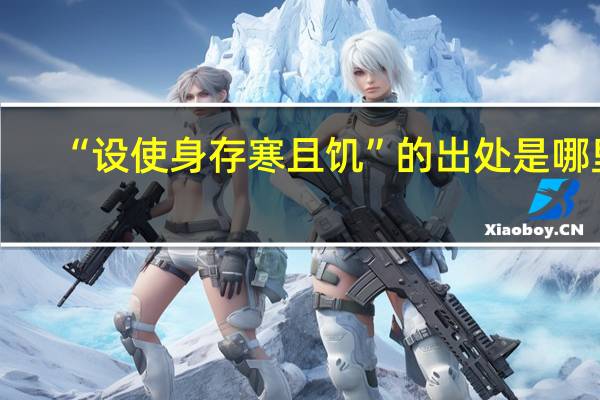 “设使身存寒且饥”的出处是哪里