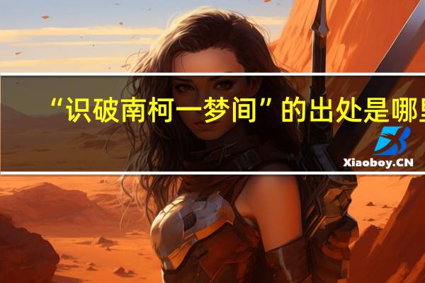 “识破南柯一梦间”的出处是哪里