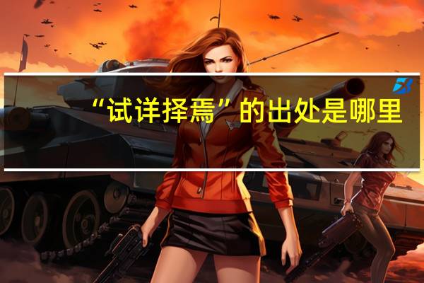 “试详择焉”的出处是哪里