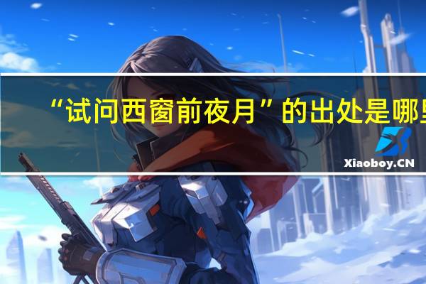 “试问西窗前夜月”的出处是哪里