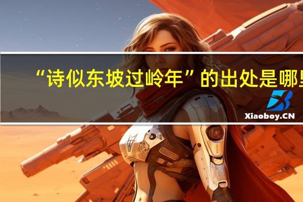 “诗似东坡过岭年”的出处是哪里