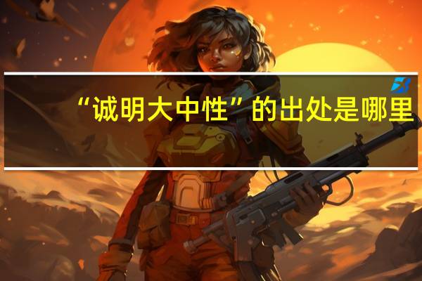 “诚明大中性”的出处是哪里