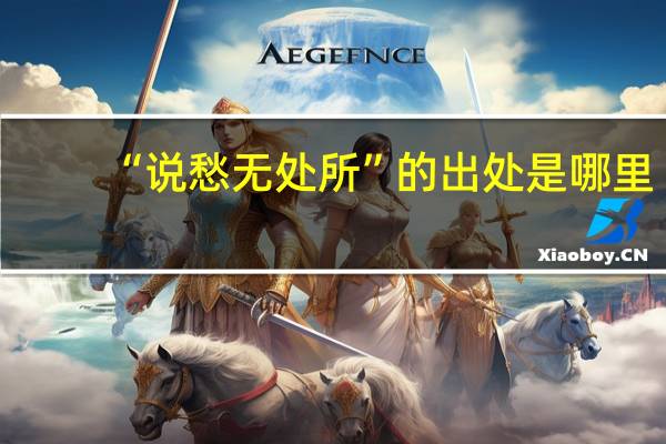“说愁无处所”的出处是哪里