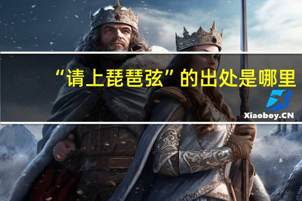 “请上琵琶弦”的出处是哪里