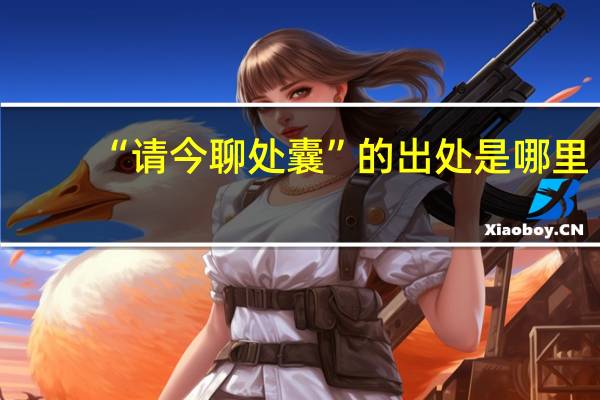 “请今聊处囊”的出处是哪里