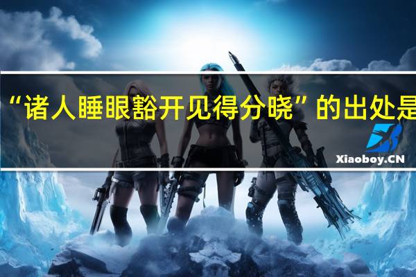 “诸人睡眼豁开见得分晓”的出处是哪里