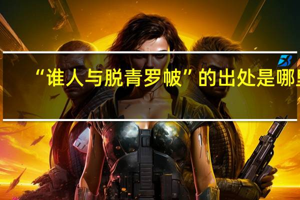 “谁人与脱青罗帔”的出处是哪里