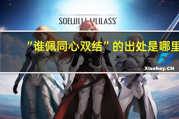 “谁佩同心双结”的出处是哪里