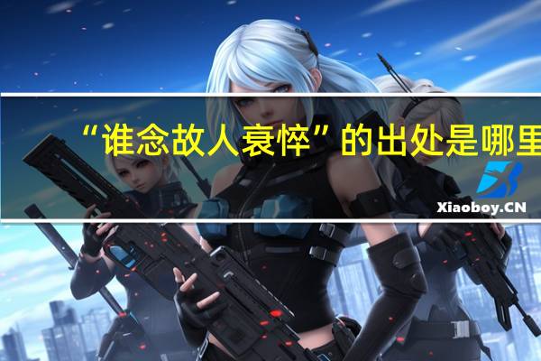 “谁念故人衰悴”的出处是哪里