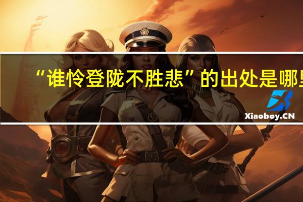 “谁怜登陇不胜悲”的出处是哪里