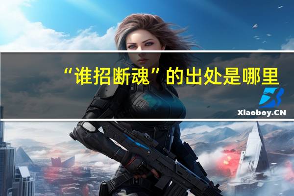 “谁招断魂”的出处是哪里