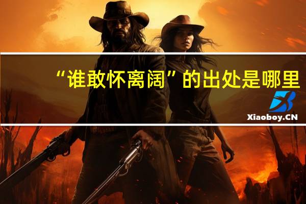 “谁敢怀离阔”的出处是哪里