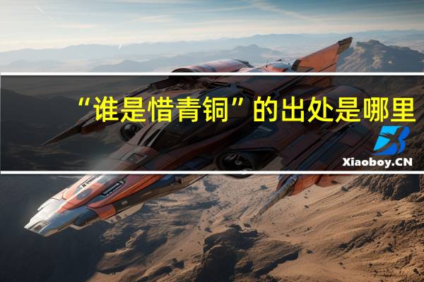 “谁是惜青铜”的出处是哪里