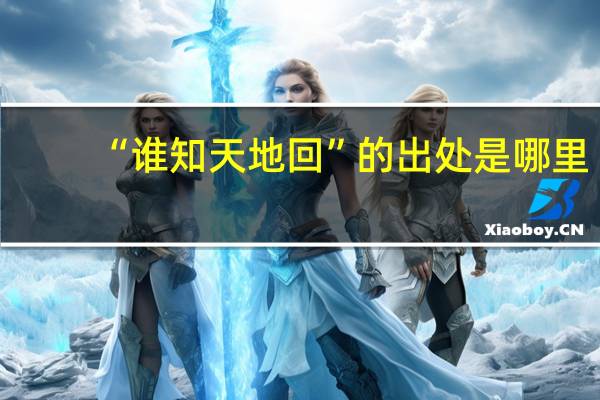 “谁知天地回”的出处是哪里