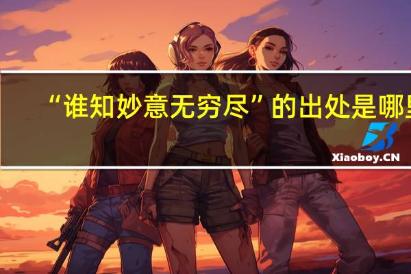 “谁知妙意无穷尽”的出处是哪里
