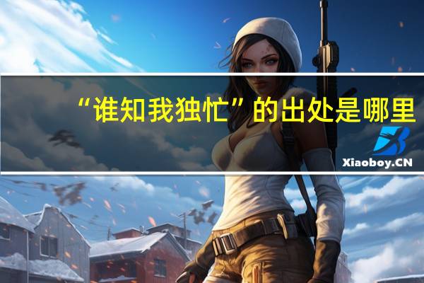 “谁知我独忙”的出处是哪里