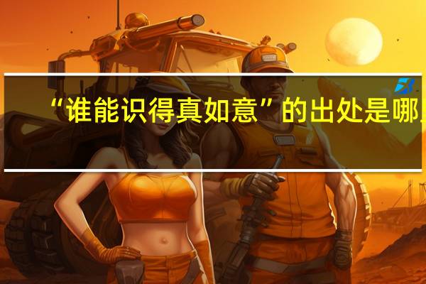 “谁能识得真如意”的出处是哪里