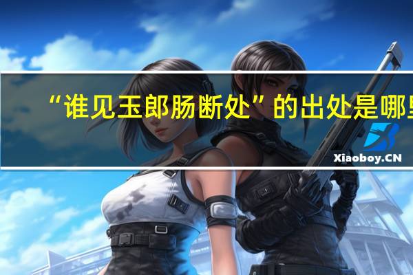 “谁见玉郎肠断处”的出处是哪里