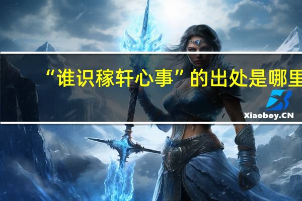 “谁识稼轩心事”的出处是哪里