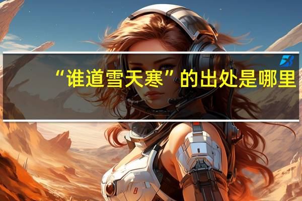 “谁道雪天寒”的出处是哪里