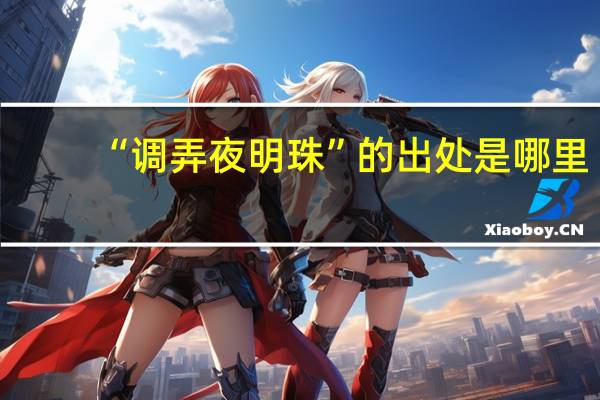“调弄夜明珠”的出处是哪里