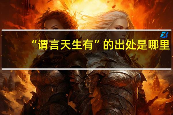 “谓言天生有”的出处是哪里