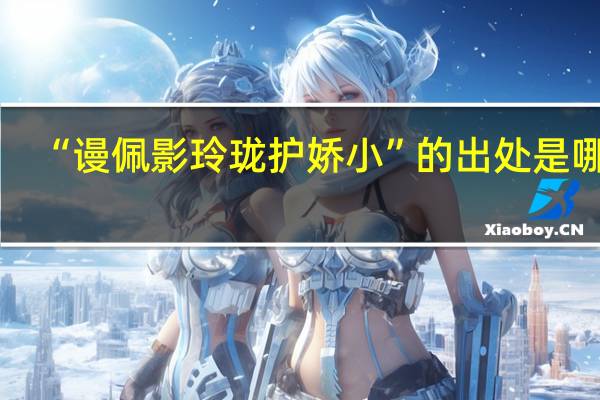 “谩佩影玲珑护娇小”的出处是哪里