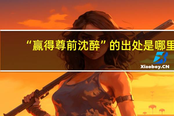 “赢得尊前沈醉”的出处是哪里