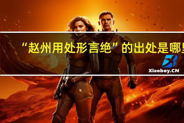 “赵州用处形言绝”的出处是哪里