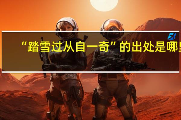 “踏雪过从自一奇”的出处是哪里