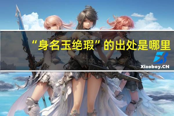 “身名玉绝瑕”的出处是哪里