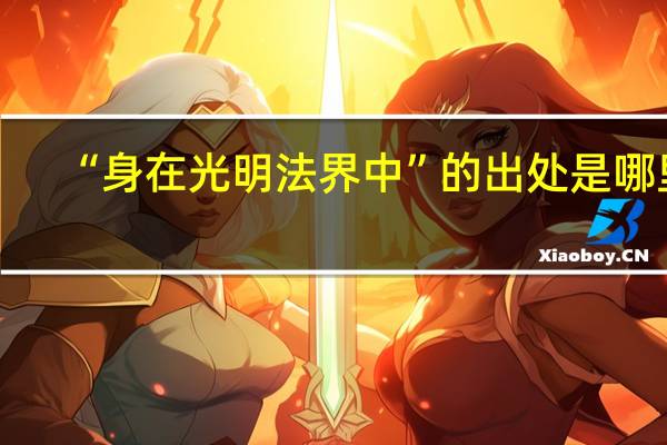 “身在光明法界中”的出处是哪里