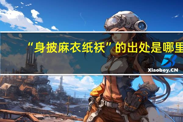“身披麻衣纸袄”的出处是哪里
