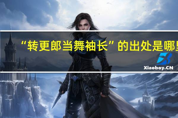 “转更郎当舞袖长”的出处是哪里