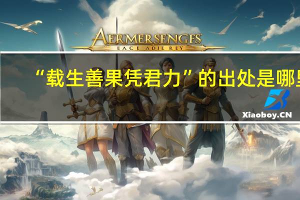 “载生善果凭君力”的出处是哪里
